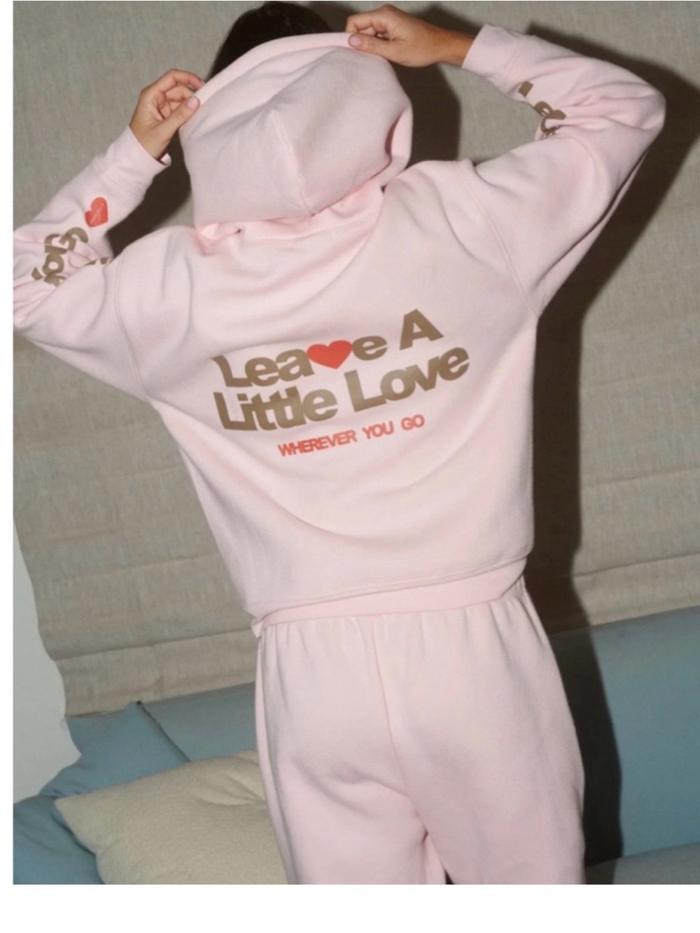 S/M Mayfair Pink 'Leave A Little Love' Hoodie